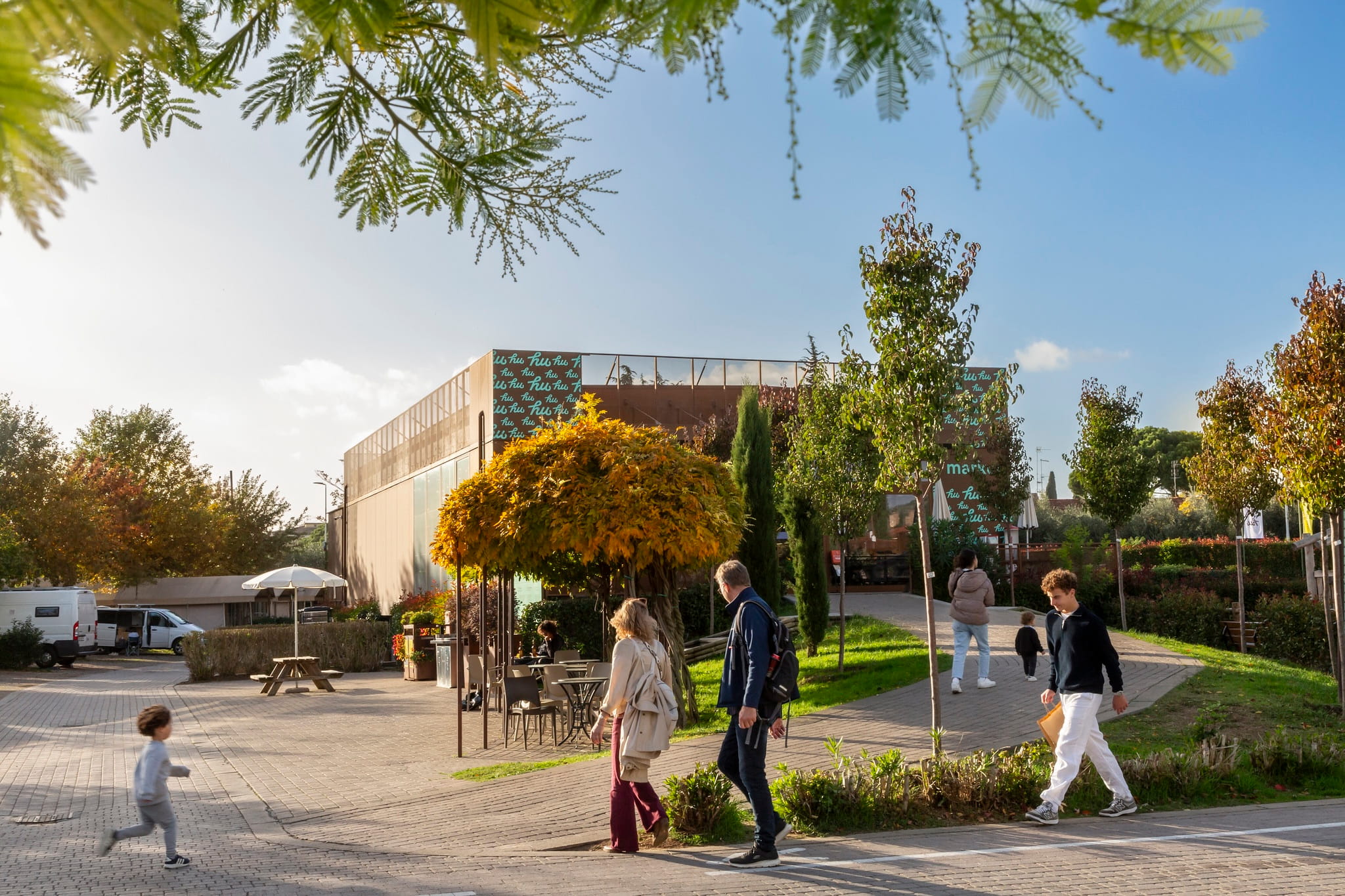Market in in autunno in campeggio
